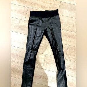 Club Monaco leather and knit legging pants size 4